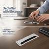 Aluminiumlegierung Drahtlochabdeckung 160mm x 80mm Rechteck Kabeldurchführung Kabeldurchführung Computertisch