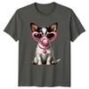 Cute Dog Heart Glasses Bubblegum Animals Dogs Unisexs TShirt Unisexs Graphic Tee