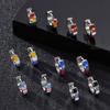 Rainbow Color Hoop Earrings for Men Women,Waterproof Stainless Steel Metal Huggie Earrings,LGBT Jewelry Gift