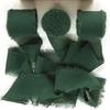 4cm x 5m Frayed Edged Satin Handmade Chiffon Silk Ribbon For Wedding Invitation Bouquets Birthday Party DIY Decoration Gift