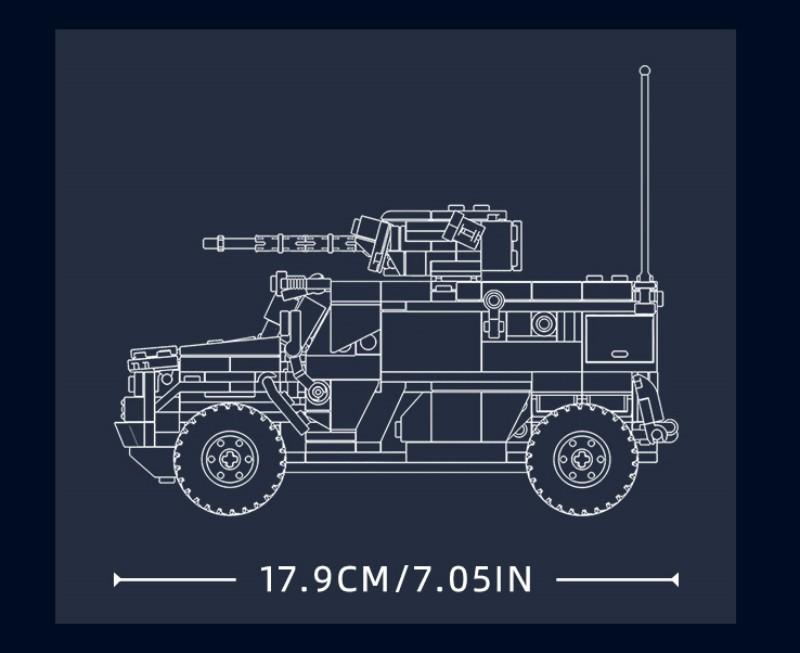 Latest 519Pcs Military Typhoon Vdvs Assault Armored Vehicle Model Construction Blocks Sets 4 Soldiers Educational Toys Christmas Gifts