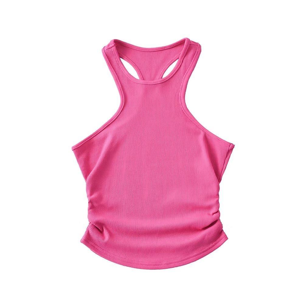 Double Side Pleated Thread Vest Women'S New Narrow Shoulder I-Shaped Tight Fitting Suspender Thread Top