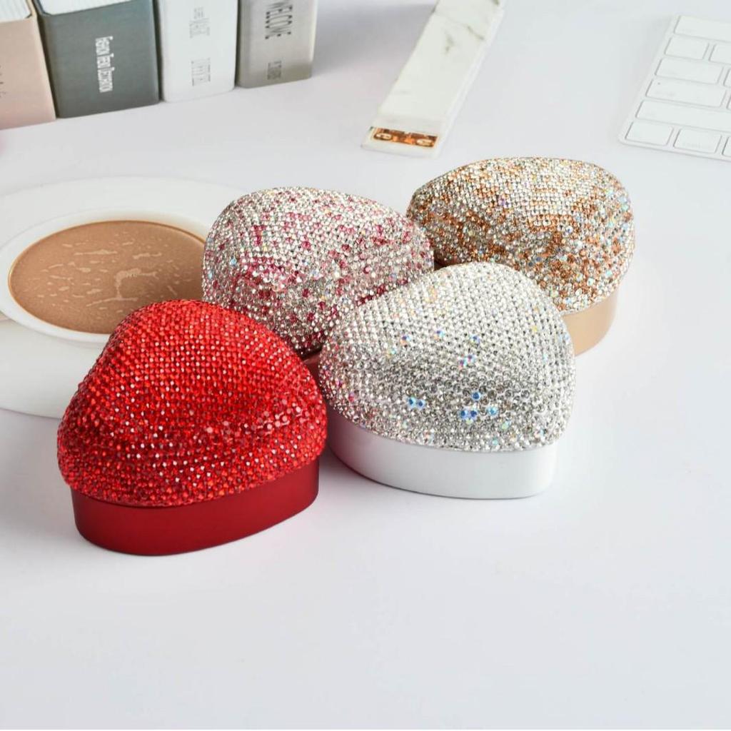 Luxury Diamond-Studded Heart LED Jewelry Pendant Box for Necklace, Earrings, or Ring