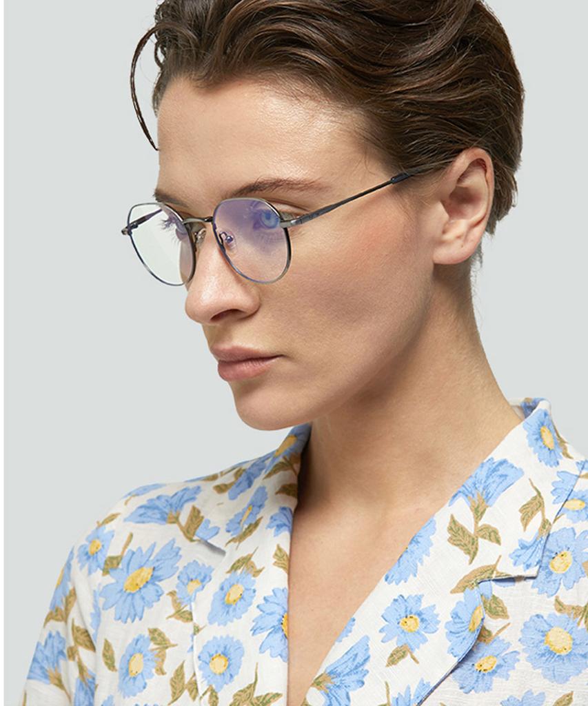 Lingkeonpeuleim Bt020 Titanium Eyeglass Frame Black