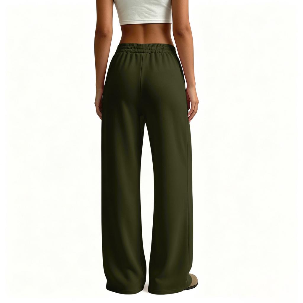 Women's Casual Wide Leg Pants Loose Fit Straight Leg Comfortable Sweatpants for Everyday Wear