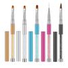 Store2508 5Pcs Nail Art Brush Pen Set for Acrylic False Nail Tip Builder, Nail Art Design Painting Liner Brushes Tool Set, For DIY Nail Art Salon &