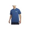 T Shirts Men's Blue Crew Neck Moderate Straight Fit FN3280-476