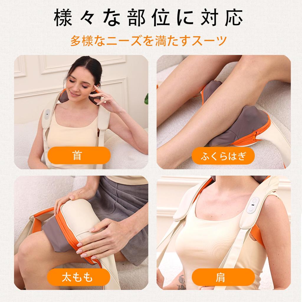Neck Shoulder Stiffness 4D 3D Kneading Heating Shoulder Blade USB Lightweight and Great Gift for Respect for the Aged Day or Birthday Massager,