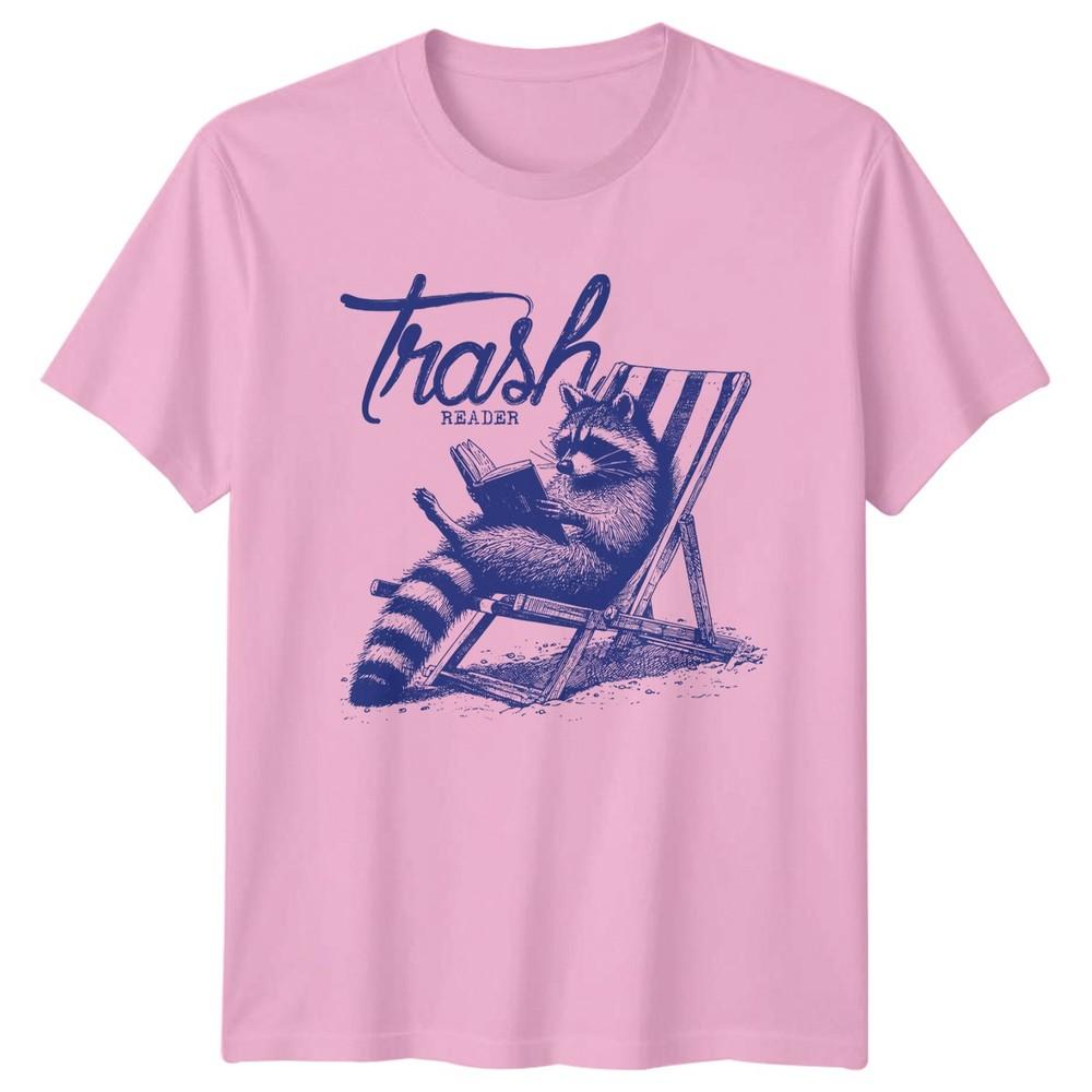 Trash Reader TShirt Raccoon Humor Book Lover Birthday Gift For Him And Her