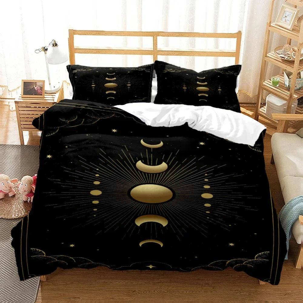 Mysterious Celestial Body Digital Print Polyester Bedding Sets Child Kids Covers Boys Bed Polyester Set for Teens Bedding Set