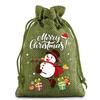 12pcs Christmas Linen Drawstring Bag Drawstring Bag Gift Bag Cloth Bag Christmas Gift Bag Set Drawstring Bag