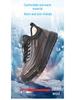 Men's Winter Waterproof Cotton Shoes with Fleece Lining - Thickened, Comfortable, Warm Snow Boots for Middle-Aged and Elderly.