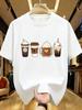 Milk Tea Printed Plus Size Women's Round Neck Summer Casual Short Sleeved Street Fashion Versatile T-shirt