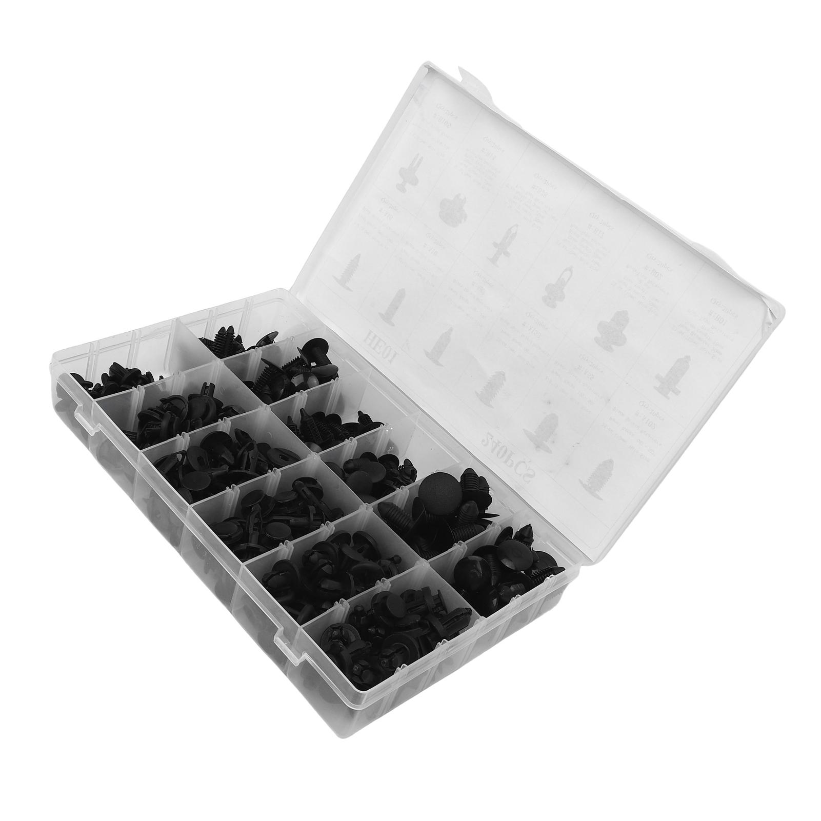 

240 шт. Автомобильные крепежные клипсы 12 популярных размеров Пластик АБС Универсальная посадка Набор заклепок с нажимным пином для двери