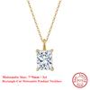 EFFIE QUEEN 1ct /2ct /3ct /4ct Moissanite 100% 925 Silver Pendant Necklace for Women, Men Wedding Party Wearing 2025 Trend MON06
