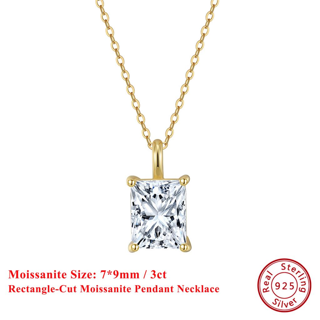 EFFIE QUEEN 1ct /2ct /3ct /4ct Moissanite 100% 925 Silver Pendant Necklace for Women, Men Wedding Party Wearing 2025 Trend MON06