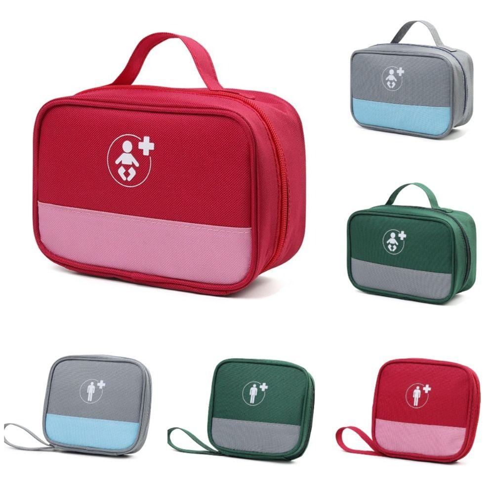 Empty Medicine Storage Bag Multicompartment Medicine Organizer Box Emergency Aid Kit  Daily Use