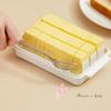 Butter Cutting Storage Box Crisper Box Cheese with Lid Double Side Handles for Convenient Storage Butter Knife Cutting Box
