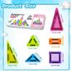 Mini Magnetic Tile Building Blocks,with Iron Box for Portable Play, Perfect for Gifts and Easy Storage, Safe for Kids