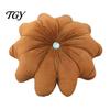 Decorative Throw Pillows for Girls Room Flower Pillow, 18 Inch Floral Cushion, Velvet Round Soft Sofa Pillow with Rhinestone Accent Couch Bed