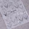 2pcs Bohemian Nail Art Stickers 5D Embossed Love Petals Lines Butterfly Design Nail Decals DIY Manicure Sliders Decoration
