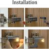 20/1x Closet LED Lamp Battery Control Cabinet Lamp Inner Hinge  Induction Lights Wardrobe Cupboard Sensor Light Home Mini Lamps