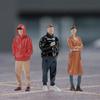 Set of 3 Practical 1/32 Scale Painted Resin Miniature Figures Models for Realistic Lifelikes Figurines Creations