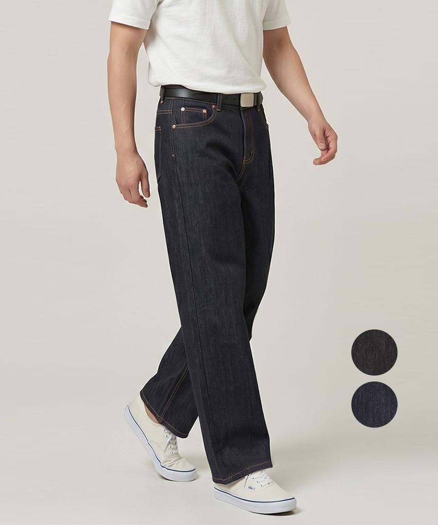 KIM YOUNG JOO GOLF Spring/Autumn Semi-Wide Casual Men'S Jeans Dqsmjn29