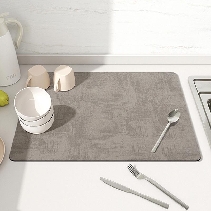 Kitchen Drain Mat Countertop Slip-resistant Moisture-wicking Mat Countertop Dish Drain Mat Coffee Machine Table Top Tea Mat