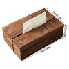 Link Top Walnut Tissue Dispenser Office Desk Coordinator Water Resistant Wood Storage Box For Bathroom Counter Trim
