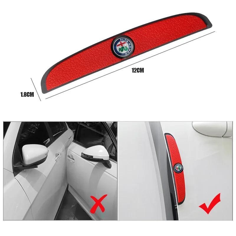 Emblema Anticolisão para Porta de Carro Adesivo de Espelho Retrovisor para Alfa Romeo 159 Giulietta 147 Mito Giulia 156 GT Stelvio decoração
