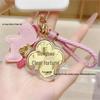 999 Pure Gold Four-Leaf Clover Keychain Pendant - Exquisite Gift for Men and Women