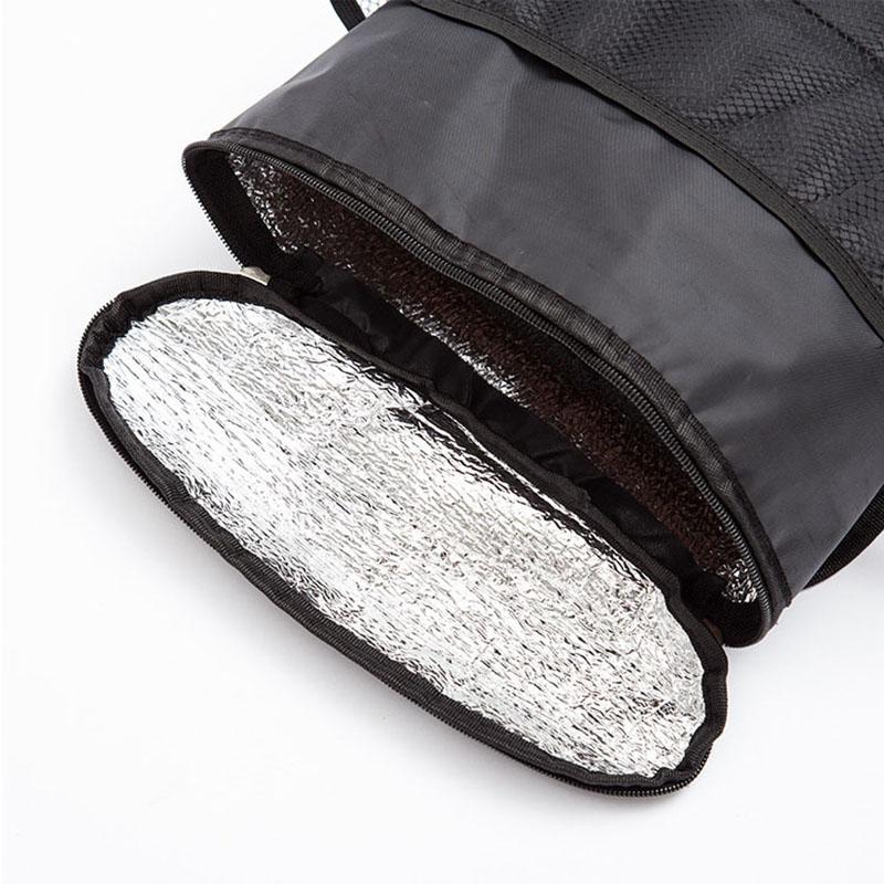 Car Seat Back Multi-Pocket Ice Pack Bag Hanging Organizer Collector Storage Box Car Interior Accessories Black Stowing
