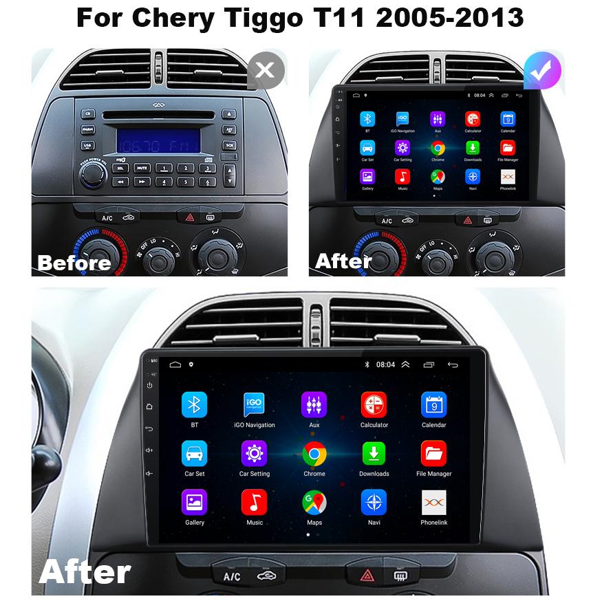 Dla Chery Tiggo T11 1 2005-2013 Radio Samochodowe Odtwarzacz Multimedialny GPS wifi 2 din Android Auto Carplay