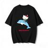 2026 new Summer HelloKitty Cute Graphic Tee Casual Short Sleeve Cotton Top for Women Girls Kawaii Cartoon Print Streetwear