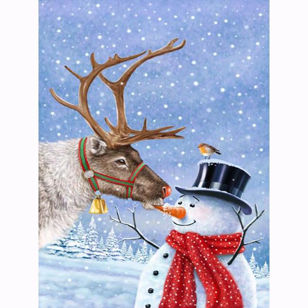 5D DIY Cartoon Santa Claus Diamond Painting Snowman Diamond Embroidery Penguin Diamond Mosaic Polar Bear Art Kit Christmas