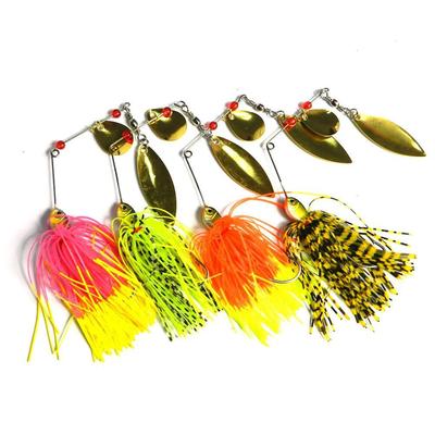 1pc Spinnerbaits com saia chumbo cabeça Jigs iscas para poleiro Bionic Wobbler pesca Tackle