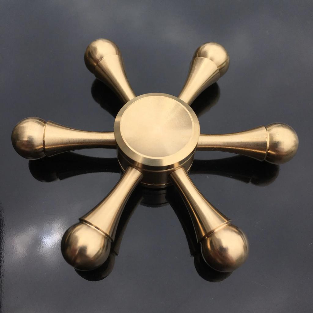 Fidget Spinner aus reinem Kupfer, abnehmbares Design, Metall-Handspinner, 188 Edelstahlkugellager, Antistress-Spielzeug für Erwachsene