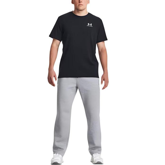 Under Armour Solid Color Lace-Up Straight Leg Casual Pants Men Bottoms Gray 1384034-011