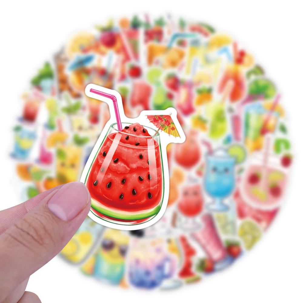 64 Summer Drink Graffiti Stickers: Waterproof Decoration for Skateboards, Notebooks, Water Cups