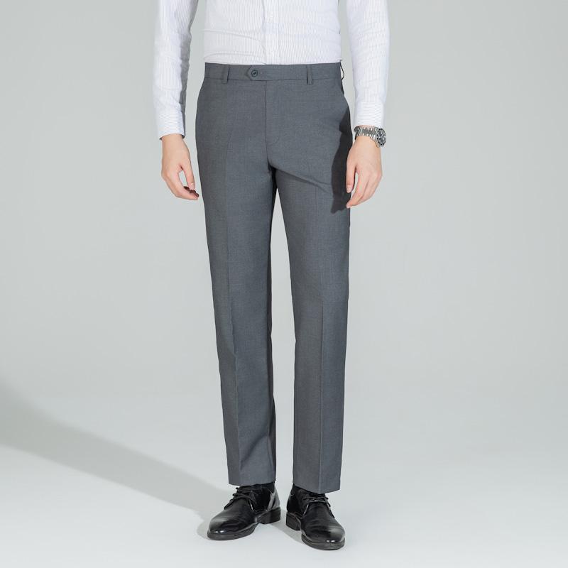 Frühling Sommer Anzughose Herren Einfarbig Locker Smart Casual Büro Hochzeit Formelle Hose Herren Gerade Anzughose Übergröße
