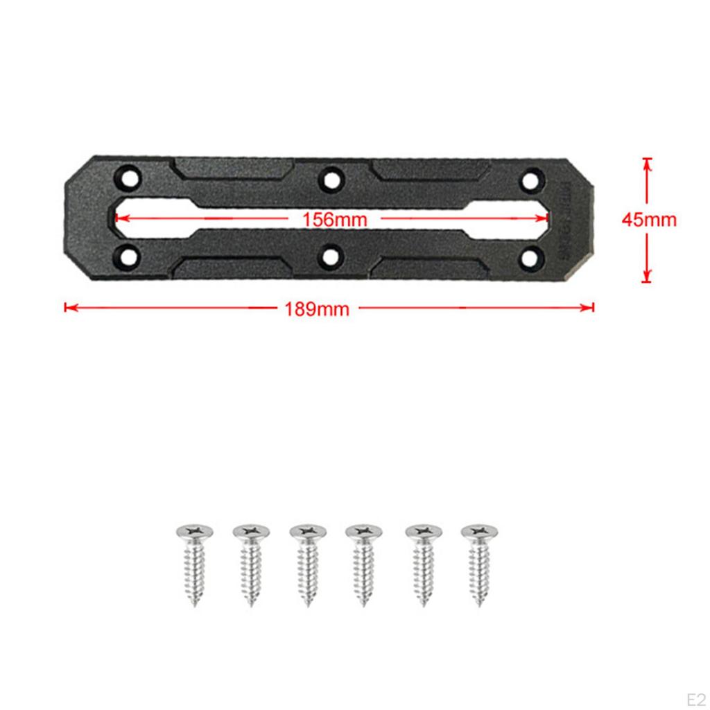 Kayak Slide Rail Track Bracket DIY Accessories Fishing Rod Holder Mounting Base for Canoe