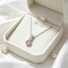 Elegant S925 Sterling Silver Zircon Circle Pendant Necklace - Luxurious, Versatile, High-End Fashion Accessory.