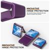 For Samsung Galaxy Z Flip7 5G Case Hinge Protection Hard PC Phone Cover Built-In Screen Film
