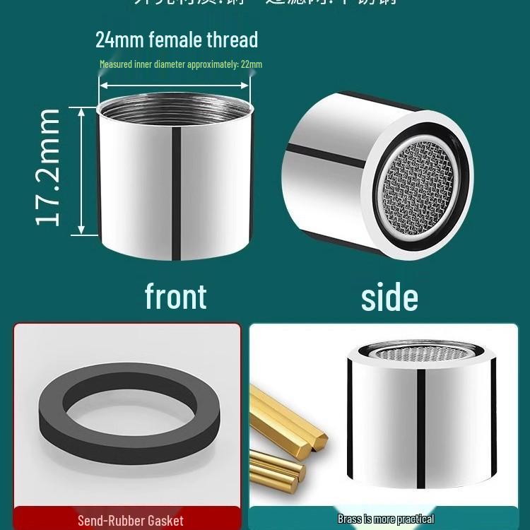 Universal Splash-Proof Faucet Aerator Core - Hot & Cold Water Filter Nozzle