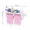 Accessories Scene Model Miniature Furniture Dollhouse Towel Rack Mini Cosmetics Shelf Bathroom Set