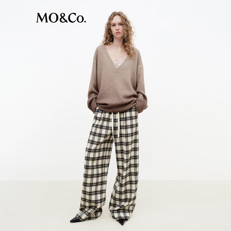 MO&Co. Women's Drawstring High-Waist Wide-Leg Sports Pants MBF1PAT011