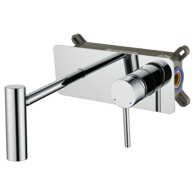 

Brushed gold LED Bathroom In-Wall Basin Faucet 360° Rotate Black/White Sink Faucet Cold And Hot Brass Sink Mixer Sink Tap