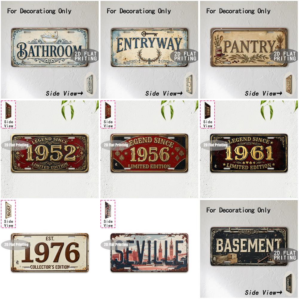 Tin Sign Vintage Durable Metal Plaque Wall Decor Home Office Bar Man Cave Bathroom Entryway Pantry Basement City Birth Year
