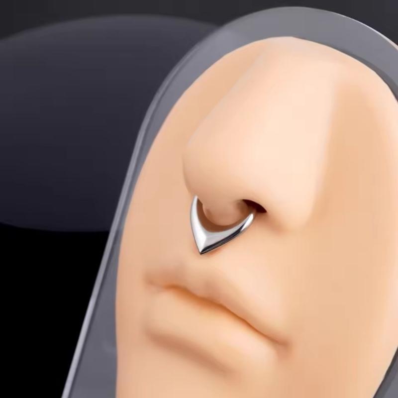 Easy To Wear Seamless Heart Nose Rings Piercing Nose Decors Comfortable Body Jewelry for Party and Daily Use